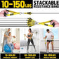 WALITO Resistance Bands Set - Exercise Bands with Handles, Door Anchor, Legs Ankle Straps, for Heavy Resistance Training, Physical Therapy, Muscle Training, Yoga, Home Workouts