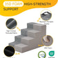 Dog Stairs for High Bed, Dog Steps for Bed Couch Sofa, 35D Foam Extra Wide Pet Steps for Small Dogs and Cats, Pet Stairs with Non-Slip Bottom Grey, 2 Steps