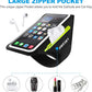Cell Phone Running Armband with Zipper Pocket Armband Case Running Holder for iPhone 16 Pro Max/15/14 Pro Max/13/12 /11 Pro Max/XS/XR,Galaxy S20 S10,Sweatproof Arm Band with Card/Key Bag