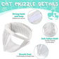 Hillban Cat Muzzle for Grooming with 4 Silicone Boots Breathable Transparent Face Guard Silicone Cat Claw Covers Anti Scratch Booties to Prevent Scratching Biting Bathing Trimming(Medium)