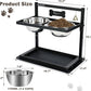 SHAINFUN Elevated Dog Bowls - Slow Feeder, Raised Stand with Two 1700ML Stainless Steel Bowls, Spill Proof Mat for Large & Medium Dogs
