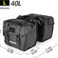 Bike Panniers Bike Bags Waterproof 40L Bicycle Saddle Bags for Rear Rack Luggage Trunk Bag Double Side Pannier Bag with Rain Cover Cycling Accessories, Black-L
