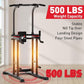 ZENOVA Pull Up Bar Dip Station Multi-Function Strength Training Equipment for Men Women Muscle Building 330/500 LBS Weight Capacity