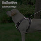 PUPTECK No Pull Dog Harness for Large, Adjustable Reflective Dog Harness with Handle Easy Control, Comfortable Soft Padded Pet Vest Harness for Large Dogs, Plaid Black XL
