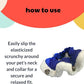 Huxley & Kent Ruff Pet Scrunchy | Hanukkah (Medium) | Festive Christmas/Holiday Neckwear for Dogs/Cats | Fun Stretchable Costume Accessory | Soft Collar with Bells