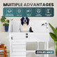 Dog Washing Station for Home, 38" White Professional Stainless Steel Dog Grooming Tub, Height Adjustable Dog Bathing Station, Upgrade Parts, Dog Bath Tubs for Small & Medium Dogs(Left Ramp)