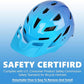 Kids Bike Helmet,Bavilk Kids Boys Girls Bike Helmets with LED Light Detachable Visor Children Youth Teen Multi-Sport for Skating Cycling Scooter Skateboard Adjustable & Lightweight 19.7"-22.4"