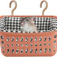 JWShang Rat Hammock for Cage - Chew Proof Warm Bed, Hanging Accessory for Small Animals, Mouse, Guinea Pig, Chinchilla, Sugar Glider (Small, Pink)