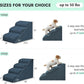 Dog Steps for Small Dogs, 3-Step Pet Ramp Stairs for High Beds and Sofa, Non-Slip Pet Stairs for Small Dogs and Cats, Removable and Easy to Clean Cover, Navy