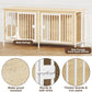 EasyCom 63" Dog Cage Furniture for 2 Pets with Divider, XL Wooden Double Dog Crate Furniture TV Stand for Mideum Breed, Durable and Sturdy