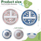 4 Pcs Portion Control Plates & Bowls Set (2 Plates + 2 Bowls, 9 Inch) - Self-Measuring for Weight Loss, Gastric Bypass, LapBand, Diabetes & Healthy Diets, Pink & Blue, for Adults & Children