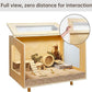 Wooden Hamster Cage - 24 inch Guinea Pig Cage Clear Small Animal cage with Open top Hamster Habitat Wooden Frame with Acrylic Panel