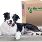 Furhaven Cooling Gel Dog Bed for Large/Medium Dogs w/ Removable Bolsters & Washable Cover, For Dogs Up to 55 lbs - Faux Fur & Velvet Sofa - Smoke Gray, Large