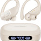 occiam Wireless Earbuds Bluetooth Headphones Ear Buds 96Hrs Playback Sport Over-Ear Waterproof Wireless Headphones Earphones with Earhooks ENC Mics Clear Call for Sport Running Workout (Ivory)