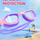 Kids Swim Goggles,Swimming Goggles for Kids 6-14, Anti-Fog UV Protection Pool Glasses for Boys Girls