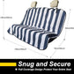 Back Seat Cover for Car Trucks Van SUV,Waterproof Rear Bench Towel Seat Covers for Dogs and Kids,Automotive Backseat Protector (Blue Stripe)