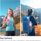 32oz Motivational Water Bottles with Time Marker & Fruit Strainer, Transparent Gradient Color Water Bottle with Times to Drink, Leakproof & BPA Free, Reusable Bottle with Strap (No Straw)