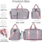 FIORETTO Women's Gym Duffle Bag with Shoes Compartment, 37L Capacity, Ideal for Travel, Gym, Sports, Duffel, Weekender