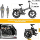 1000W Folding Electric Bike, 48V 20AH Large Removable Battery E Bike,30+MPH, 80 Miles Max Range, 20" Fat TireElectric Bike for Adults, Adult Electric Bicycles for CommuteBeach Snow