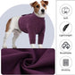 IDOMIK Dog Recovery Suit, Dog Surgery Recovery Suit Front Legs, Comfy Joint Leg Sleeves After Surgery, Elbow Braces Protector for Leg Injuries & Joint Pain, Cone Collar Alternatives,Purple,L