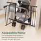 Cumbor 2 Pack 29.7-46" Baby Gate for Stairs, Mom's Choice Awards Winner-Auto Close Dog Gate for doorways, Easy Install Pressure Mounted Pet Gates indoor, Easy Walk Thru Wide Safety Gate for Dog, Black