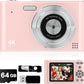 Digital Kids Camera 1080P Vlog Camera with 64GB, Lanyard, 16X Zoom Anti Shake, Card Reader 44MP Compact Portable Point Shoot Digicam for Kid Teen Girl Boy Christmas Halloween Thanksgiving(Pink)