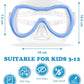 Aegend Kids Swim Mask Goggles, Tempered Glass 180° HD Wide View with Nose Cover