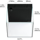 Landen 45P 20 Gallon Ultra Clear All Glass Rimless Low Iron Aquarium Tank with Rear Filtration Chamber(Return Pump Included)for Salt and Fresh Water.17.7''Wx17.7''Dx15.8''H in(45x45x40cm)6mm Thickness
