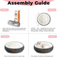 20in Washable Cat Beds for Indoor Cats - Round Donut Pet Bed for Cats, Small Dogs, Puppy, Kitten - Anti-Slip Bottom, Calming Bed Gift - Dark Grey