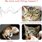 Cat Wand Toys Interactive Kitten Toys for Indoor Cats Colorful Teaser Wand String for Exercise Kitten Stick Kitty Rope Toy Rainbow Ribbon Cat Charmer -2Pcs
