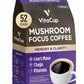 VitaCup Focus Mushroom Coffee Grounds, with Lions Mane, Chaga, B Vitamins, D3, Boost Focus, Immunity, Memory & Clarity, Medium Dark Roast, 100% Arabica Specialty, 20oz, 52 Servings