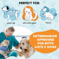BENCMATE Inflatable Dog Cone Collar Alternative, Soft Dog Cone for Small Medium Large Dogs and Cats, Neck Recovery ECollar Donut Collar After Surgery (Large, Rainbow)