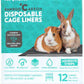 Paw Inspired Disposable Guinea Pig Cage Liners | Bamboo Charcoal Odor Controlling | Super Absorbent Liners Pee Pads for Ferrets, Rabbits, Hamsters, and Small Animals (34x24 (Critter Nation) -12 ct)