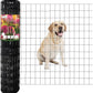 Black PVC Coated Welded Wire Fence 36 Inch x 50 Foot, 2 Inch x 3 Inch 16GA, Garden Border Fencing Roll Vinyl Coating Metal Wire Mesh for Yard Vegetable Plant Protection Poultry Netting