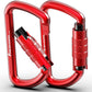 FresKaro 3inch 12kN-2698lbs Auto Locking Carabiner Clips, Solid D Shape, Heavy Duty 7075 Aluminum, Lightweight 1.09oz, Rust Proof, for Hammock, Hiking, Dog Leash, Keychain etc., Multi-Colors