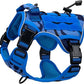 Heavy-Duty Tactical Dog Harness for Large Dogs, No Pull Adjustable Reflective Pet Vest with Molle System, K9 Military-Grade Control for Service Training, Outdoor & 10+ Breeds, Blue Camo, Small