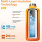 Insulated Water Bottle | Thickened Stainless Steel for Gym and Hiking with Straw, Carrier Bag, Handle Strap | BPA-Free 87 oz