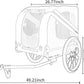 Blue-Grey Large Folding Bike Trailer for Dogs – Heavy-Duty Steel Frame, 66LB Capacity Pet Carrier for All-Terrain Cycling, Jogging & Camping Adventures!