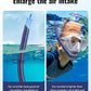 W WSTOO Adults Diving Snorkel Breathing Tube Silicone Flexible Foldable Snorkel Anti-Drop for Freediving Swim Training,Diving and Scuba Diving,Easy to Carry for Travel