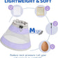 Breathable Air Mesh Cat Cone Collar Soft to Stop Licking, Adjustable, Foldable Lightweight Kitten Cones After Surgery Recovery for Cats & Kittens (Light Purple,M)
