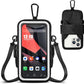 Phone Holder for Running, Walking & Workout, Cell Phone Armband with Carabiner, Clear Crossbody Phone Pouch Purse with Adjustable Lanyard for iPhone and Android - Suitable for Women and Men