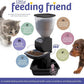 Automatic Dog & Cat Food Feeder with Water Dispenser – Smart Pet Feeder with Portion Control, OLED Display, Anti Jam Design, Battery Operated Dispenser for Small Pets - Black