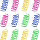 Cat Spring Toys 80 Pack, Colorful Plastic Coils Cat Kitten Spiral Spring Interactive Cat Toy for Swatting, Biting, Hunting