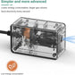 hygger See-Through Air Pump for Aquarium: Adjustable Oxygen Pump，Silent Powerful Aerator Pump 1.5W 1 Air Outlets Ultra Silent for Small Fish Tank,Hydroponic Systerm, Household Commercial Use