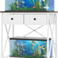Fish Tank Stand 29 Gallon: Sturdy Aquarium Stand with Accessories Storage - Metal Fish Tank Table for 20-29 Gallon Reptile Breeder Turtle Terrarium - 30.7"x16.5" Weight Capacity 330 lbs