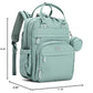 BabbleRoo Diaper Bag Backpack - Baby Essentials Travel Bag - Multi Function Waterproof Diaper Bag, Travel Essentials Baby Bag with Changing Pad, Stroller Straps & Pacifier Case – Unisex, Sage Green