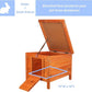 TRIXIE natura XS Small Animal House - Outdoor/Indoor Rabbit Hideout with Hinged Roof & Raised Floor - Solid Wood House with Entry Ramp, Weather-Resistant Home for Bunnies & Guinea Pigs - Brown