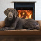 Furhaven Orthopedic Dog Bed for Large/Medium Dogs w/ Removable Bolsters & Washable Cover, For Dogs Up to 55 lbs - Quilted Sofa - Toasted Brown, Large