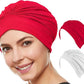 BEEMO Swim Caps for Women Swimming Turban Polyester Latex Lined Pleated for Ladies