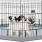 PJYuCien Dog Playpen, 8 Panels 24’’H Dog Pens Indoor with Bottom Pad, Metal Foldable Pet Puppy Exercise Fence Crate Kennel, Better for Small Animals,Grey